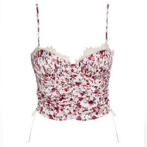 NWT For Love & Lemons Melrose Floral Bustier XXS XS Coquette Corset Top
